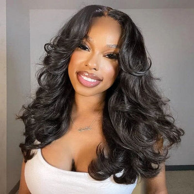 QT 70% Off Body Wave Glueless 8x5 Pre Cut Lace Wig Wavy Virgin Human Hair