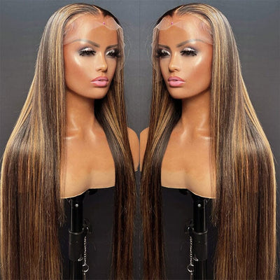 $99 OFF | Code: S99 QT Highlight 13x4 Lace Frontal Wig Silky Straight Human Hair ｜QT Hair