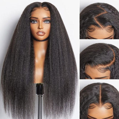 QT Clearance Sale Yaki Straight 5x5 Lace Closure Wig Glueless Virgin Human Hair ｜QT Hair