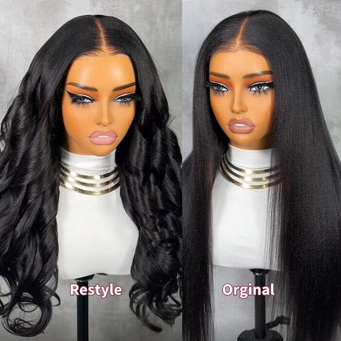 QT Clearance Sale Yaki Straight 5x5 Lace Closure Wig Glueless Virgin Human Hair ｜QT Hair