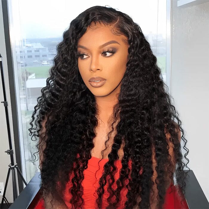 QT Deep Wave HD Lace Closure Wigs Pre Plucked Virgin Human Hair For Women ｜QT Hair