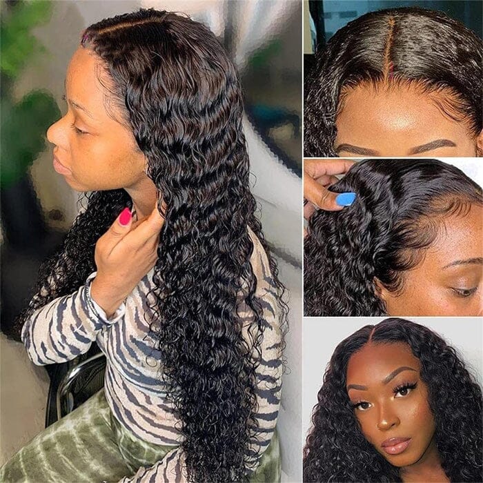 QT Deep Wave HD Lace Closure Wigs Pre Plucked Virgin Human Hair For Women ｜QT Hair