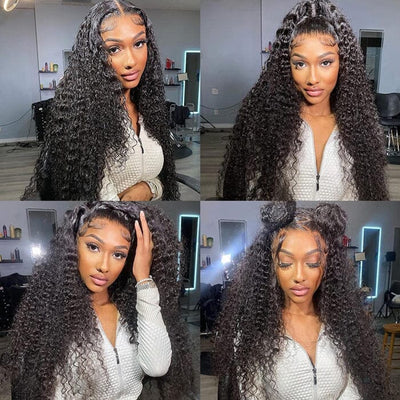 QT Deep Wave HD Lace Closure Wigs Pre Plucked Virgin Human Hair For Women ｜QT Hair