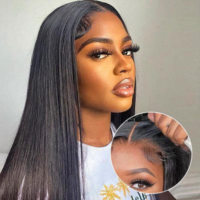 7x4.5 Put on and Go Lace Wig Pre Cut Silky Bone Straight QT Virgin Human Hair ｜QT Hair