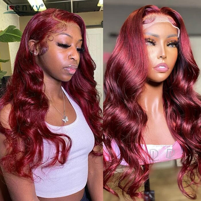 $99 OFF | Code: S99 Body Wave 99J 13x4 Lace Frontal Wig QT Human Hair ｜QT Hair