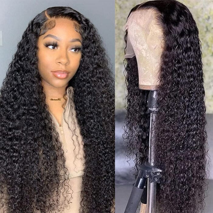 $99 OFF | Code: S99 Jerry Curly 13x4 Lace Frontal Wig QT Virgin Human Hair ｜QT Hair