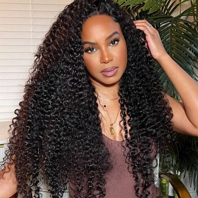 $99 OFF | Code: S99 Jerry Curly 13x4 Lace Frontal Wig QT Virgin Human Hair ｜QT Hair