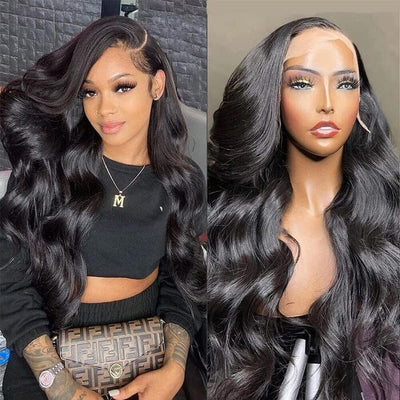 Buy Body Wave Lace Frontal Wig Virgin Human Hair Get Weave Ponytail Free ｜QT Hair