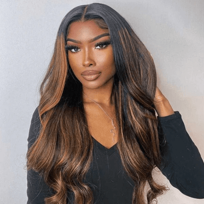 2 Wigs $169 Balayage Highlight Body Wave Lace Front Wig And Body Wave Bob Wig Human Hair