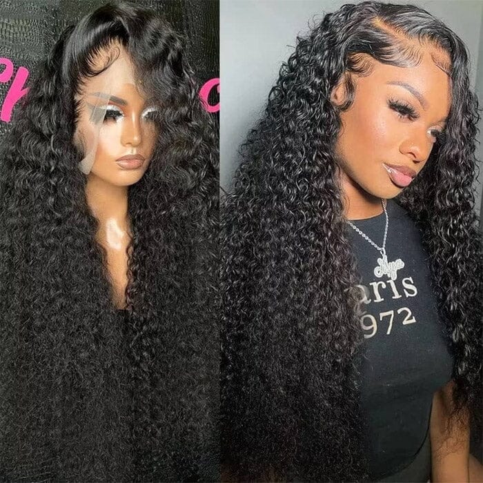 Jerry Curl 13x6 Transparent Lace Frontal Wig Pre Plucked Virgin Human Hair ｜QT Hair