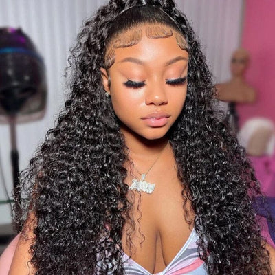 Jerry Curl 13x6 Transparent Lace Frontal Wig Pre Plucked Virgin Human Hair ｜QT Hair