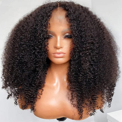 Kinky Curly 13x4 HD Lace Frontal Wigs Virgin Human Hair Pre Plucked for Women ｜QT Hair