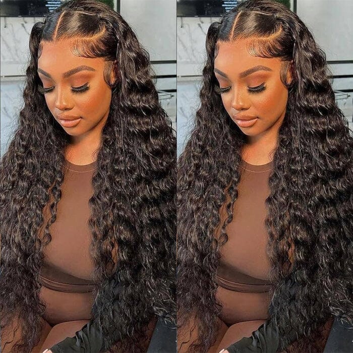 Loose Deep Wave 360 Lace Frontal Wigs Pre Plucked Invisi Strap Snug Fit Virgin Human Hair