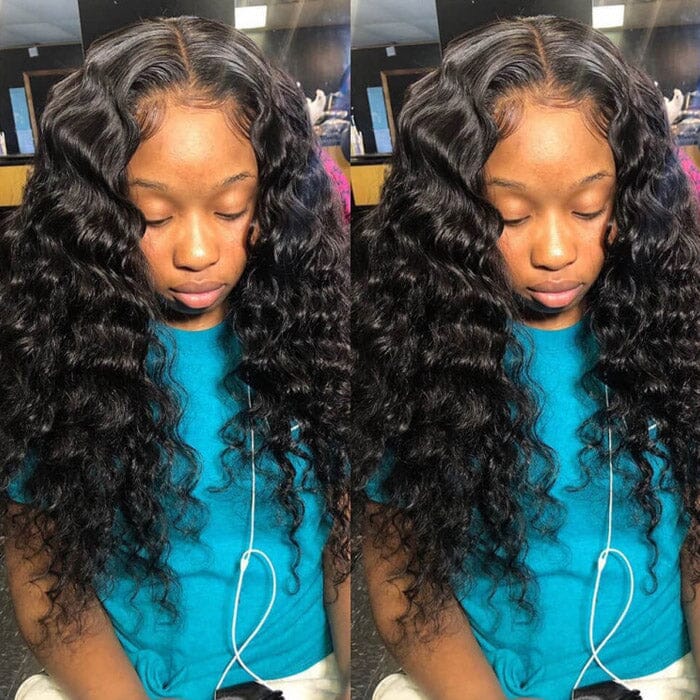Loose Deep Wave 4x4 Lace Closure Human Hair Wig Pre Plucked for Women ｜QT Hair