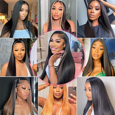 QT 70% Off 5x5 Lace Closure Wig Pre Plucked Virgin Human Hair Bone Straight Flash Sale ｜QT Hair