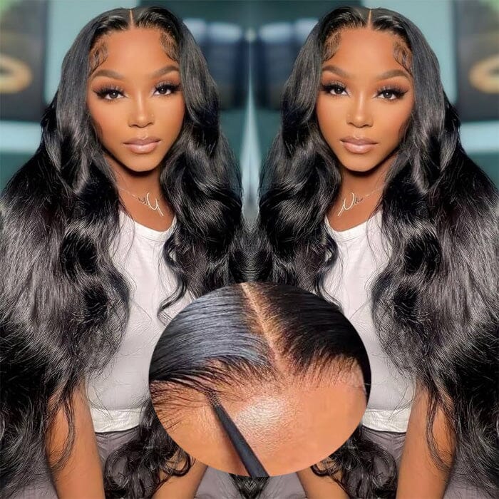 QT 70% Off Body Wave Glueless 8x5 Pre Cut Lace Wig Wavy Virgin Human Hair