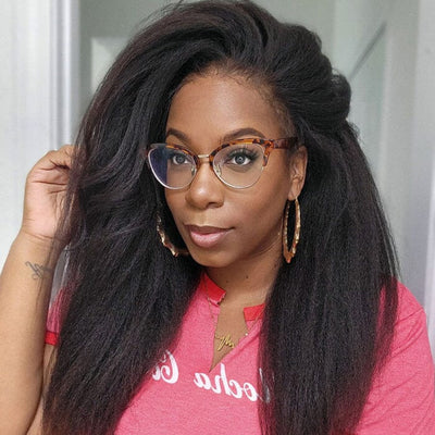 QT 360 Transparent Lace Frontal Wigs Invisi Strap Snug Fit Kinky Straight Human Hair