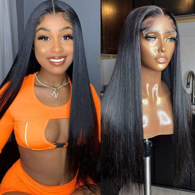 QT 70% Off 5x5 Lace Closure Wig Pre Plucked Virgin Human Hair Bone Straight Flash Sale ｜QT Hair