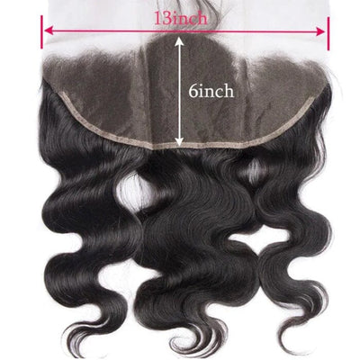 QT Body Wave 13x6 Transparent Lace Frontal Virgin Human Hair Silky Straight Frontal ｜QT Hair