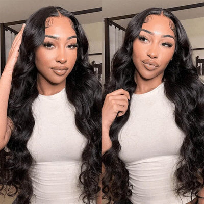 QT 70% Off Body Wave Glueless 8x5 Pre Cut Lace Wig Wavy Virgin Human Hair