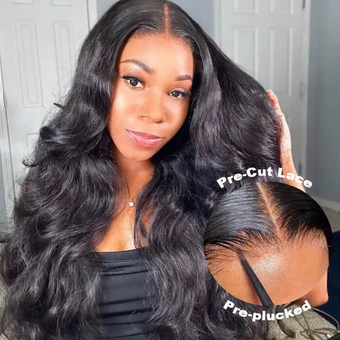 QT Body Wave 7x4.5 Lace Closure Wig Pre Cut Virgin Human Hair Wear and Go ｜QT Hair