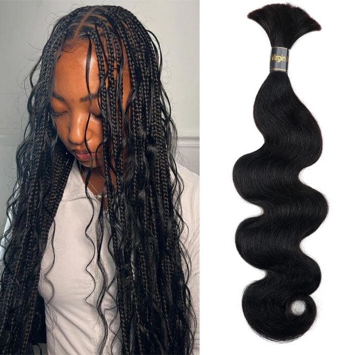 QT Bulk Human Hair No Weft 16 To 26 Inch Bulk Hair Extensions Crochet Braids ｜QT Hair