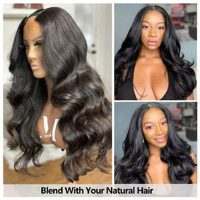 QT Clearance Sale U Part Wig Body Wave Virgin Human Hair 180% Density ｜QT Hair