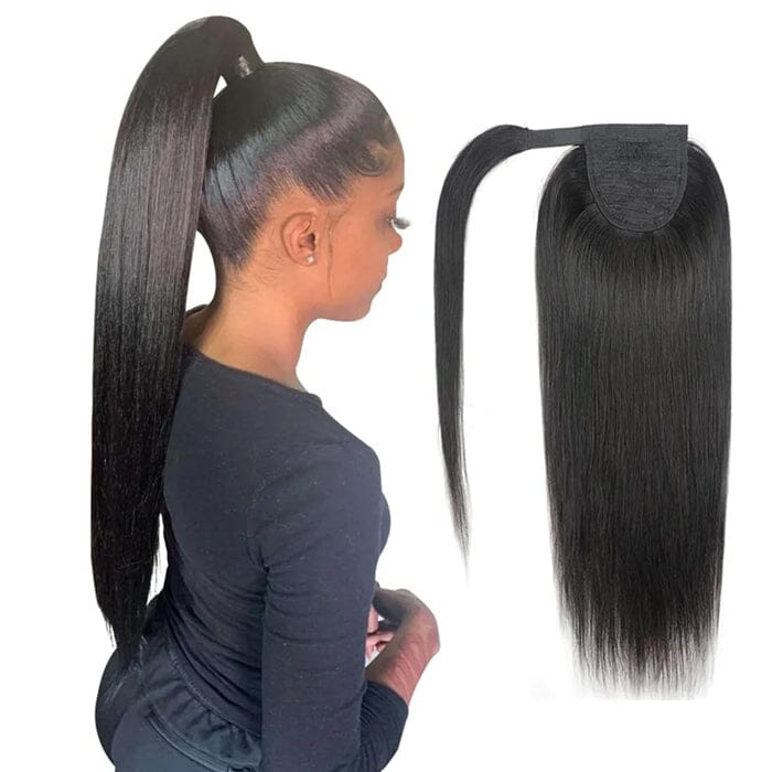 QT Clip in Ponytail Hair Extensions Human Hair Wrap Around Ponytails Hairpieces ｜QT Hair