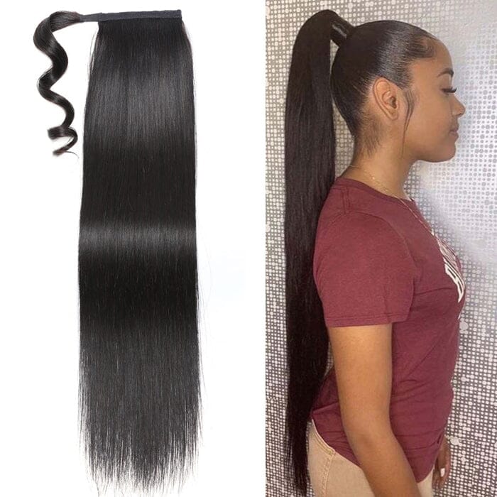 QT Clip in Ponytail Hair Extensions Human Hair Wrap Around Ponytails Hairpieces ｜QT Hair