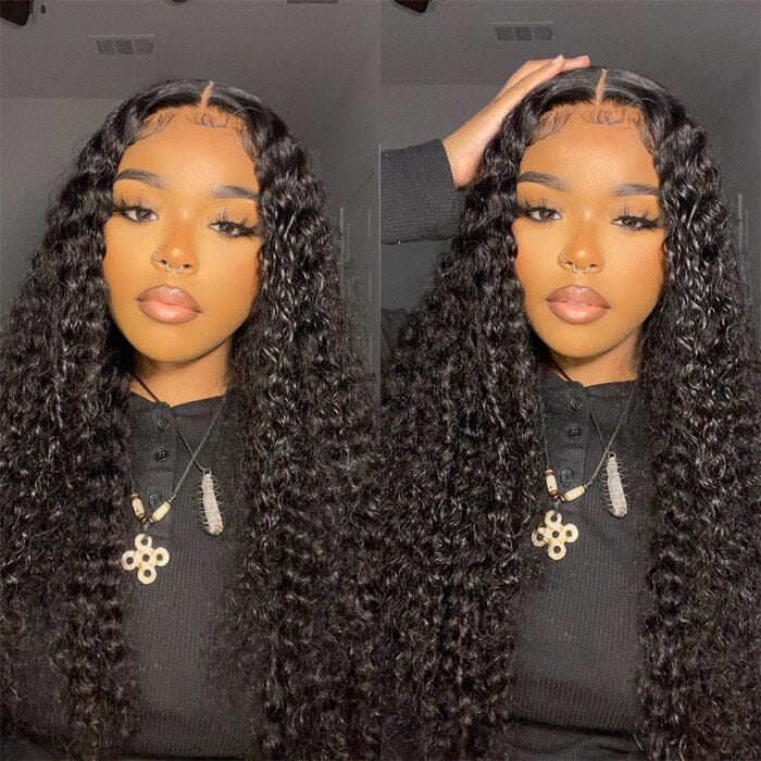QT Deep Wave 13x6 Lace Frontal Wig with Baby Hair Curly Human Hair ｜QT Hair