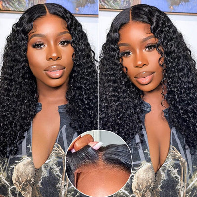 QT Glueless 8x5 Lace Closure Wig Pre Cut Jerry Curly Virgin Human Hair ｜QT Hair