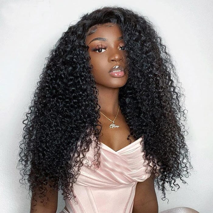 QT Glueless 8x5 Lace Closure Wig Pre Cut Jerry Curly Virgin Human Hair ｜QT Hair