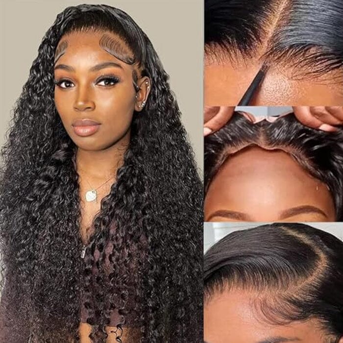 QT Glueless 8x5 Lace Closure Wig Pre Cut Jerry Curly Virgin Human Hair ｜QT Hair