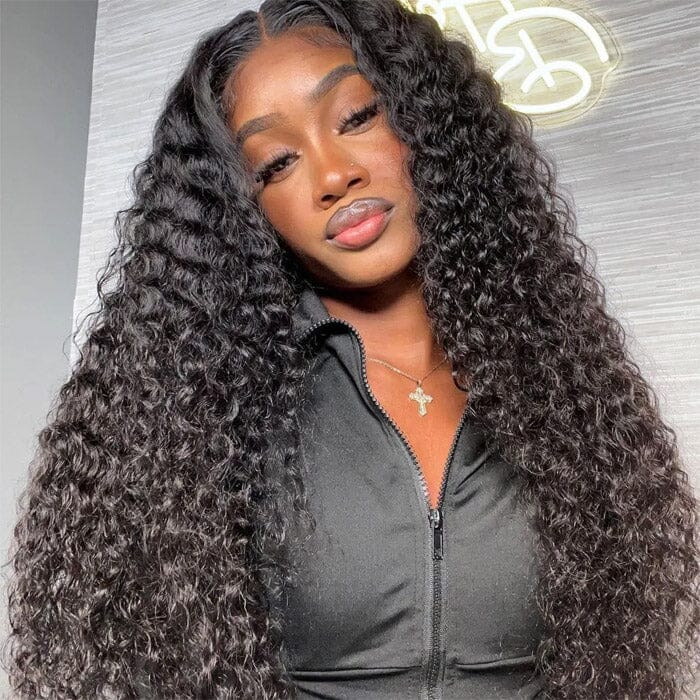 QT Hair 4x4 Deep Wave Lace Closure Wigs Pre Plucked Curly Virgin Human Hair ｜QT Hair