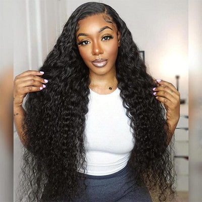 QT Hair 4x4 Deep Wave Lace Closure Wigs Pre Plucked Curly Virgin Human Hair ｜QT Hair