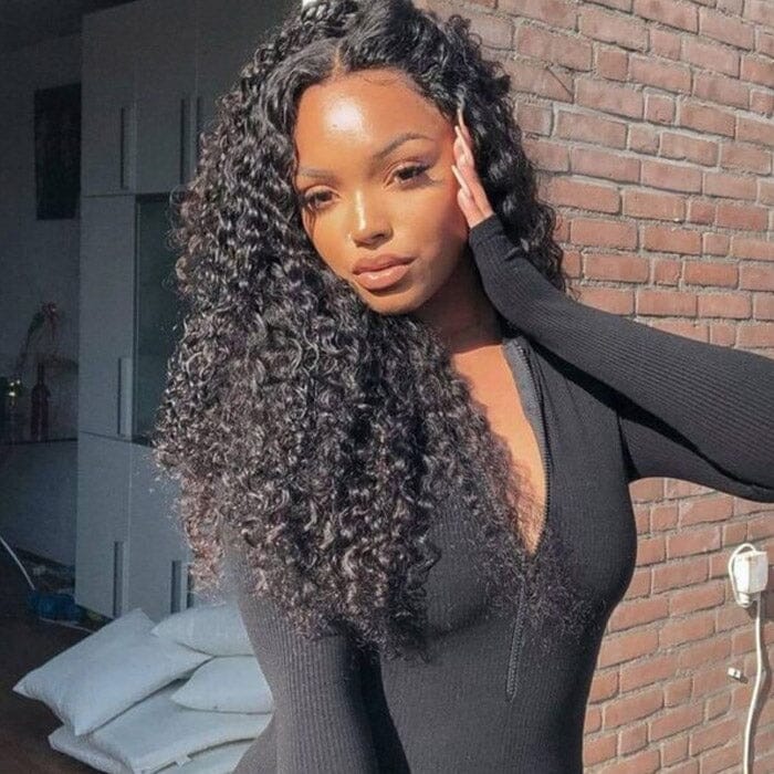 QT Hair 4x4 Deep Wave Lace Closure Wigs Pre Plucked Curly Virgin Human Hair ｜QT Hair