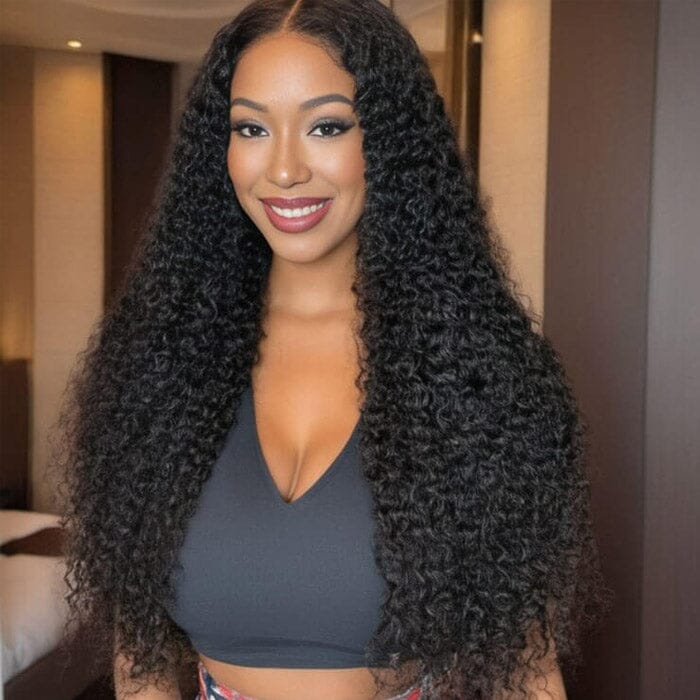 QT Hair 4x4 Transparent Lace Closure Wig Jerry Curly Virgin Human Hair ｜QT Hair