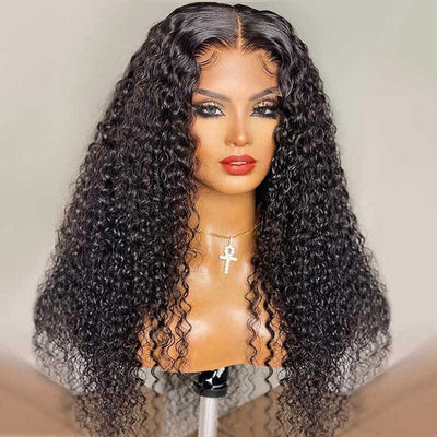 QT Hair 4x4 Transparent Lace Closure Wig Jerry Curly Virgin Human Hair ｜QT Hair