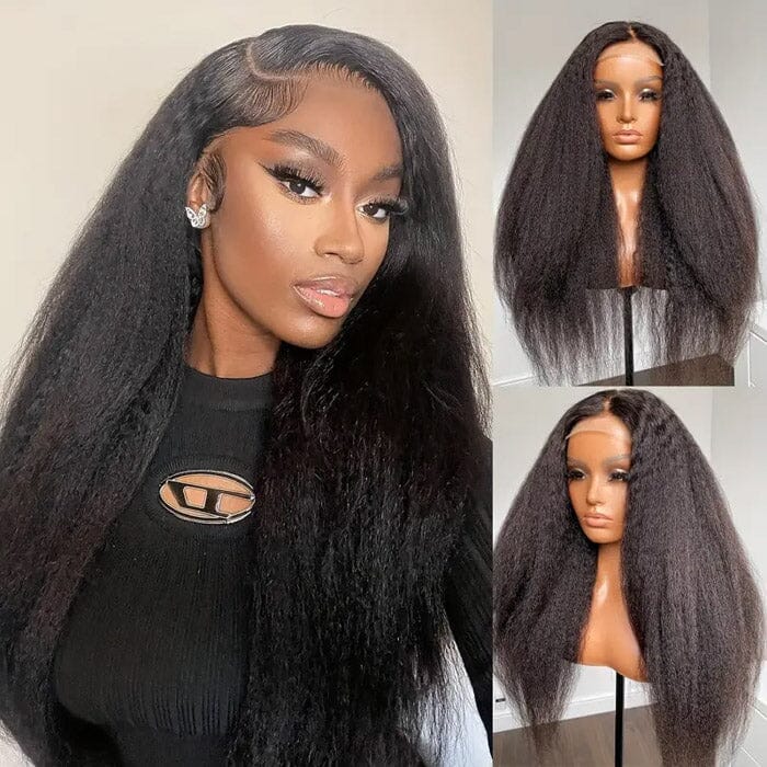 QT Clearance Sale Yaki Straight 5x5 Lace Closure Wig Glueless Virgin Human Hair ｜QT Hair