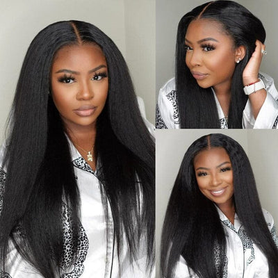 QT Hair 5x5 Lace Closure Wig Pre Plucked Kinky Straight Human Hair ｜QT Hair