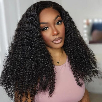 QT Hair 7x4.5 Put on and Go Lace Closure Wig Pre Plucked Jerry Curly Human Hair ｜QT Hair