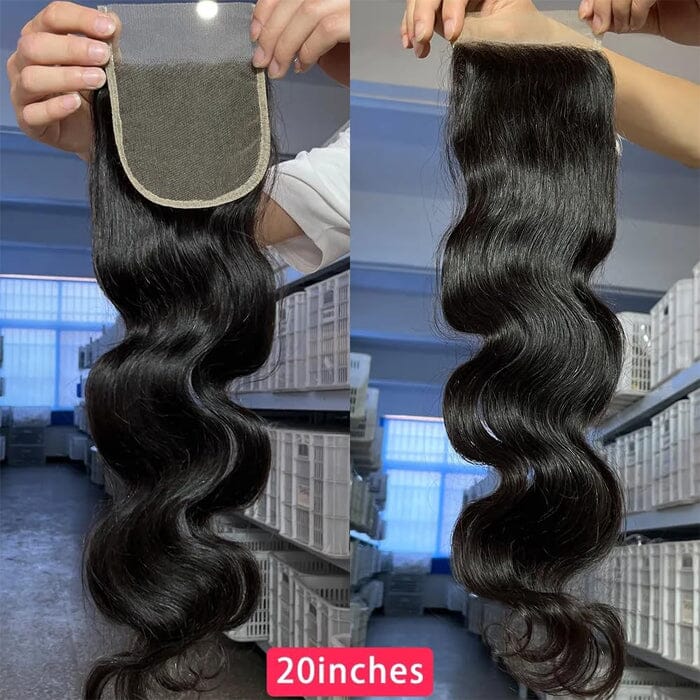 QT Hair Body Wave 5x5 HD Lace Closure Pre Plucked Straight Virgin Human Hair