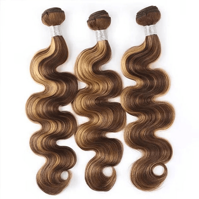 QT Hair Buy Ombre Highlight Color P4/27 Hair Bundles Weave Get Free 4*4 Lace Closure