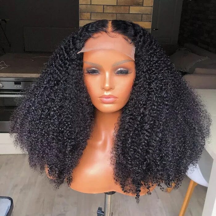 QT Hair HD Transparent Lace Closure Wigs Kinky Curly Virgin Human Hair ｜QT Hair