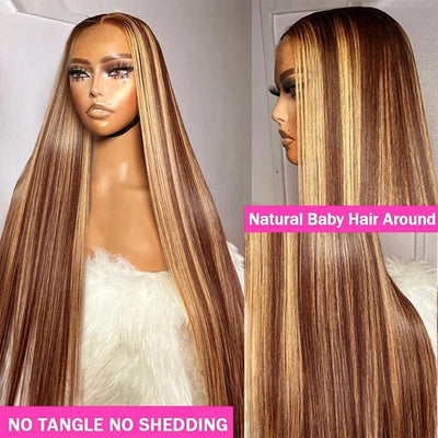 $99 OFF | Code: S99 QT Highlight 13x4 Lace Frontal Wig Silky Straight Human Hair ｜QT Hair