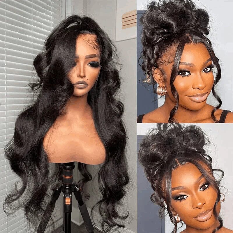 QT Invisi Drawstring Wear Go Snug Fit 360 Lace Frontal Wig Body Wave Human Hair