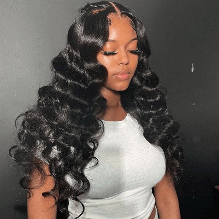 QT Loose Wave Lace Closure Wigs Pre Plucked Loose Curly Human Hair ｜QT Hair