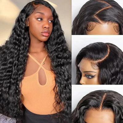 QT Put on and Go Glueless 7x4.5 Lace Wig Pre Cut Deep Wave Virgin Human Hair ｜QT Hair