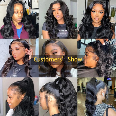 Body Wave 3 Bundles with Lace Frontal Virgin Human Hair Weave Extensions for Women ｜QT Hair