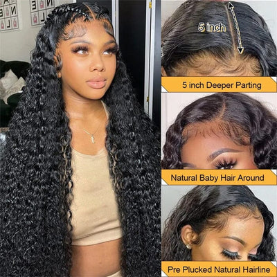 Water Wave 8x5 Lace Closure Glueless Wig Pre Cut QT Virgin Human Hair ｜QT Hair